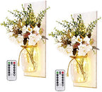 Rustic Wall Sconces Mason Jar Sconces with Remote Control LED Fairy Lights by HOMECOR