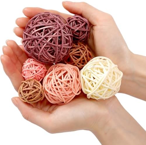 Patelai Wicker Ball Orbs,Boho,2.4'',2'',1.6'',1.2'' - Image 3