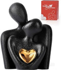 Mini Couple Statue Tv Stand Decor Items for Living Room Home Decor,Bedroom Decor for Couples Sculpture for Anniversary Wedding,Love Gifts for Couples 2026,Knick Knacks for Shelve (Black, 3.15in) by XMGZQ