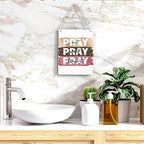 Inspirational Decor Pray On It Bible Verse Wall Art Christian Gifts for Women Scripture Wooden Hanging Sign for Modern Home Office Kids Room Bathroom Bedroom Wall Art Decoration 8 x 10 Inches - Image 5