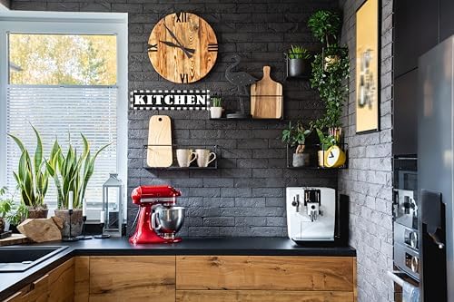 CSWLJS Rustic Metal Tin Signs Kitchen Sign Buffalo Plaid Wall Decor Rustic Wall Sign Black and White Vintage Farmhouse Decor for Home Pantry Dining Room Restaurant Coffee Shop 4x16 In - Image 5