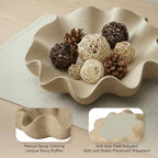 Scalloped Decorative Bowl, 12.6" Shell Ruffle Fruit Bowl Home Decor - Image 5