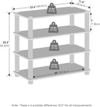 Furinno Turn-N-Tube Storage Shelves Set of 2, 4-Tier Stackable Standing Shelf - Image 3