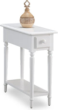 Leick Home Coastal End Table, Solid Wood, 1 Drawer, Bottom Display Shelf by LeickFurniture