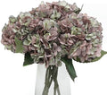 Kimura's Cabin 6pcs Fake Hydrangeas Flowers Vintage Artificial Silk Hydrangea Bouquets with Stems for Wedding Party Home Table Core Decoration (Green Purple, Pack of 6) by WeddingPartyArrangementBouquetsDecorationArtificialFlowers