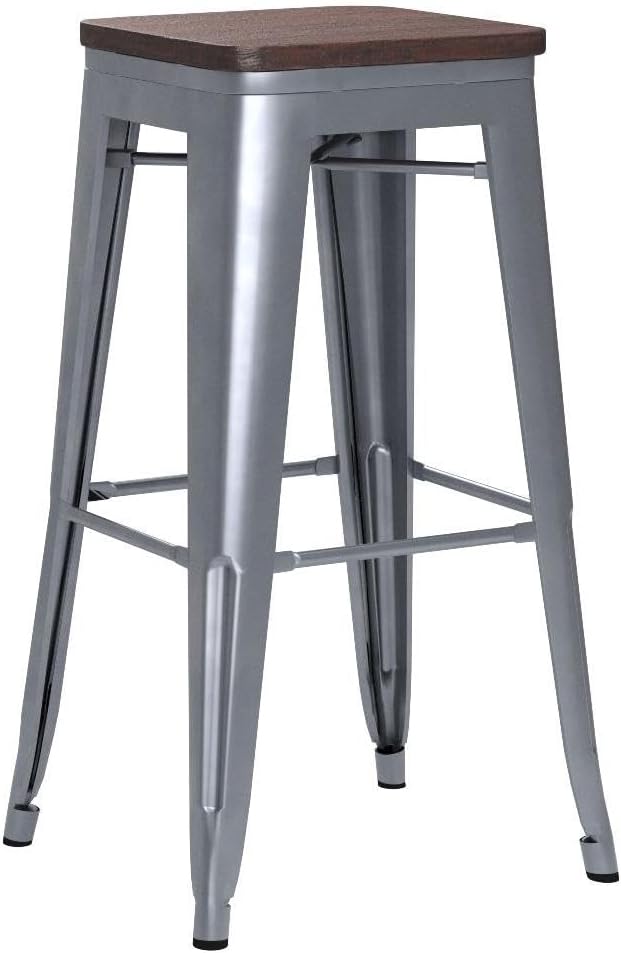 HAOBO Home 30" Backless Metal Counter Stool Height Bar Stools Barstools - Image 5