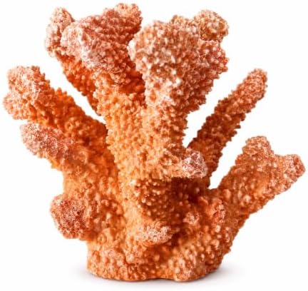 Resin Coral Sculpture, 7.1-Inch Coastal Home Decor by Yidecor