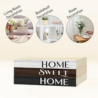 Decorative Books For Home Decor, Wood Book Stack For Table Decor, Home Decor Book For Living Room Mantel, Farmhouse Stacked Books Decorative（L45） - Image 3