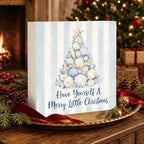 Christmas Decorations Coastal Xmas Seashell Tree Wood Box Sign - Image 3