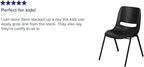Flash Furniture HERCULES Series 440 lb. Capacity Kid's Black Ergonomic Shell - Image 6