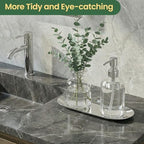2PACK Silver Decorative Tray, Bathroom Vanity Tray for Dresser Counter, Stainless Steel Jewelry Dish Tray for Decor, Perfume Ring Key Candle Organizer Tray, Oval - Image 3