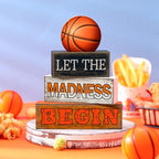 Yuntau 4 Pcs Basketball Table Decorations Wooden Blocks Tiered Tray Decor - Image 2