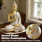 Gold Buddha Statue Gold Decor Meditation Gifts Indoor Statue for Zen Art - Image 5