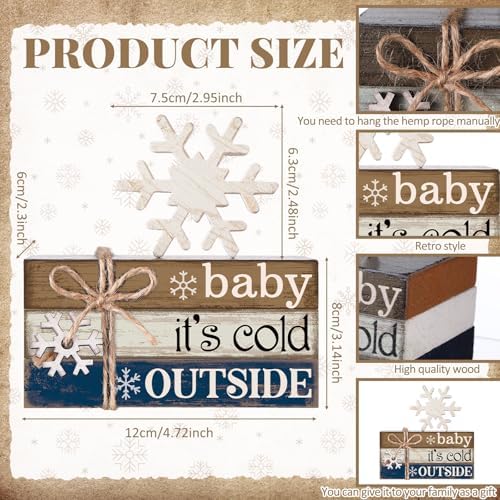 4 Pcs Winter Centerpieces for Table Winter Table Decorations - Image 4