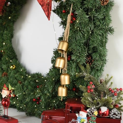 Gold Christmas Bells for Decorations: Vintage Bells Metal Decorative Bells - Image 6