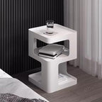 Modern Metal Side Table with Storage, Small End Table - Image 2