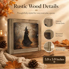 Forest Witch Wood Plaque Sign, Halloween Desk Art Sign for Desk Shelf Decor 07 - Image 3