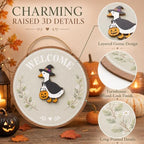 Halloween Door Decor, Goose Decor Interchangeable Welcome Sign, Front Door Goose Door Hanger, Seasonal Interchangeable Welcome Home Sign, Welcome Sign Front Door Decor - Image 3