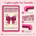 Pink Bow Aluminum Sign, Main Character Energy Decor, 8x12 Inch - Image 5