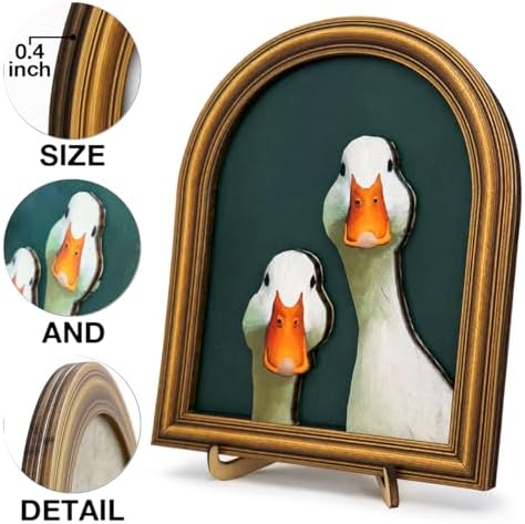 3D Vintage Cute Goose Table Decor Wall Art Sign Framed Vintage Decor - Image 3