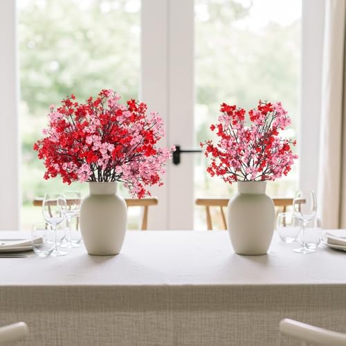 8Pcs Artificial Flowers Real Touch Fake Babys Breath Flowers Decorations - Image 3