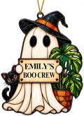 Halloween Ornaments for Tree, Personalized, Ghost Ornament by SANSOLDIA