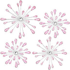 Hicarer 4 Pcs Starburst Wall Decor, Bling Metal Wall Art, Pink - Image 2