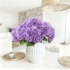Coferset 3pcs Lifelike Real Touch Hydrangea Artificial Flowers,Purple - Image 6