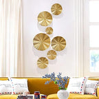 Gold Wall Decor for Living Room, 7PCS Metal Wall Art Plate Statement - Image 5
