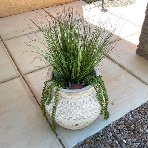 Artificial Plants Fake Wheat Grass Tall Shrubs, Faux Greenery Plastic Leaves Plant Indoor Green Decoration Home Garden Christmas Party Table Centerpieces Hotel Hall DIY Decor - Tail End Red 16 Bundles - Image 2