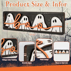Vintage Halloween Boo Decorations for Office Home Table Mantel Shelf Desk - Image 2