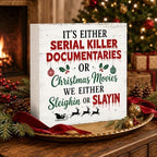 Christmas Decorations Funny Humor Quote Wood Box Sign - Image 3