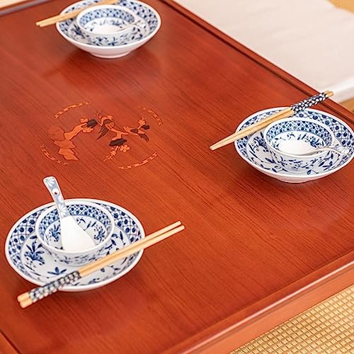 Folding Square Tea Coffee Table, Household Kang Table, Low Wooden Table - Image 5