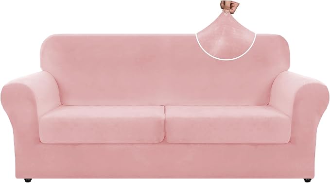 ZNSAYOTX Oversized Velvet 3 Piece Couch Cover by ZNSAYOTX