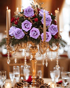 Coferset 50pcs Velvet Artificial Roses Flowers in Bulk,Lavender Purple - Image 7