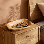 Wenrulgar11“ Small Wooden Decorative Dough Bow Fruit Key Cedar Bowl - Image 5