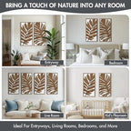 Madison Park Wall Décor for Living Room - Birch Botanical Two-Tone, Home Accent Modern Kitchen Dining Decoration, Ready to Hang 2-Piece Wood Panel Set for Bedroom, 16"W x 32"H, Monstera - Image 5