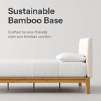Nectar Bamboo Platform Bed Frame & Upholstered Headboard - Image 4