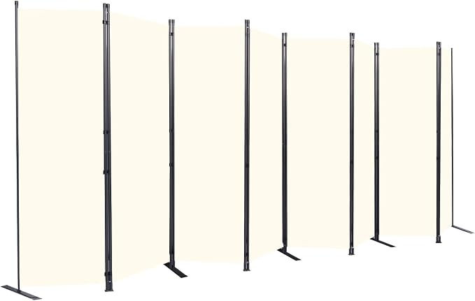 Room Divider 6FT Portable Room Dividers and Folding Privacy Screens, 8 Panel by HOMSCREENER