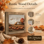 Autumn Home Decor Wood Plaque Sign, Pumpkin Farmhouse Art for Desk 02 - Image 3