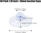 30 Pack Clear PVC Plastic Suction Cups, Anti-Collision, Transparent, Without - Image 4