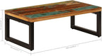 Rustic Multicolor Coffee Table, Solid Reclaimed Wood, Sturdy Steel Legs - Image 2