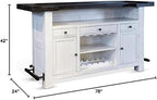Pemberly Row 78" Farmhouse Wood Bar Unit - Image 3