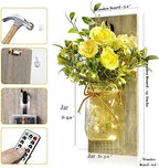 Wall Decor Mason Jar Sconces - Rustic Home Decor with Remote Control - Image 4