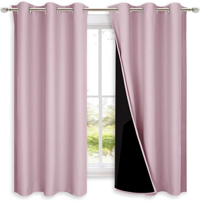 NICETOWN 100% Blackout Room Warming Lined Curtains, Totally Darkness Drapes by NICETOWN