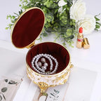 Hipiwe Metal Jewelry Box Antique Trinket Organizer for Women Keepsake Box - Image 4