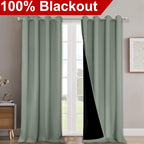 NICETOWN 100% Blackout Window Curtain Panels, Heat and Full Light Blocking - Image 6
