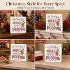 Christmas Bathroom Decor Gingerbread Wooden Box Sign - Image 6