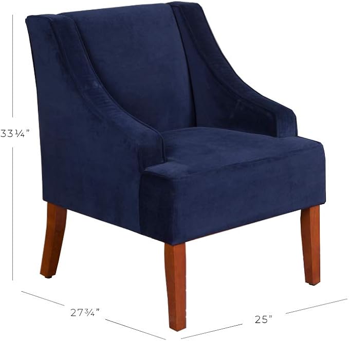 Homepop Home Decor Upholstered Classic Swoop Arm Accent Chair Accent Chairs - Image 3