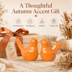 XMGZQ Small Ceramic Bird Statue and Sculpture for Home Decor Accents,Modern Animal Ornaments for Living Room,Bedroom,Coffee Table Centerpiece,Bookshelf,Cabinets,Cute Knick Knacks for Shelves (Orange) - Image 7